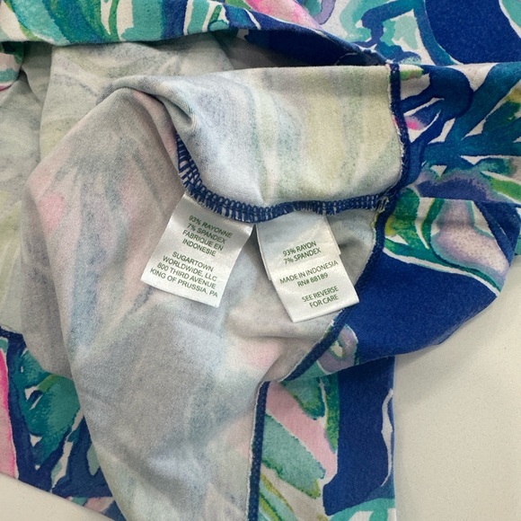 Lilly Pulitzer Blue and Green Patterned Dress - Picture 5 of 6